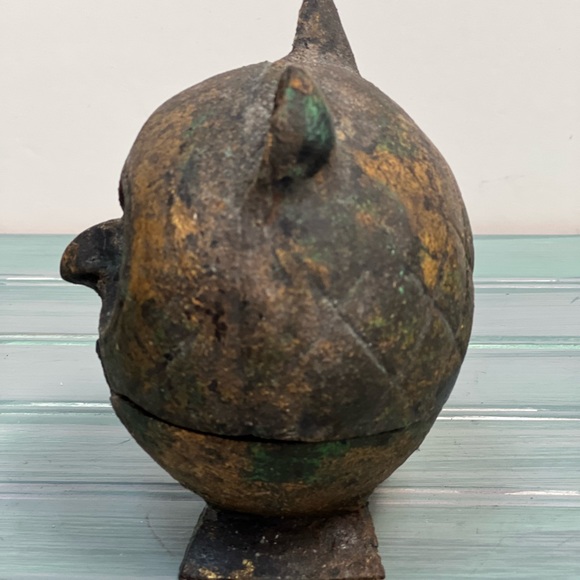 Mid Century Incense Burner Cast Metal Owl - Picture 2 of 5